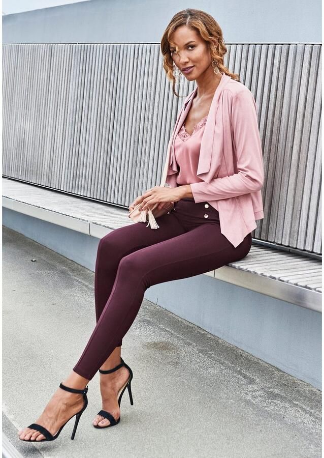 Lascana Highwaist legging met decoratieve knopen - Foto 2