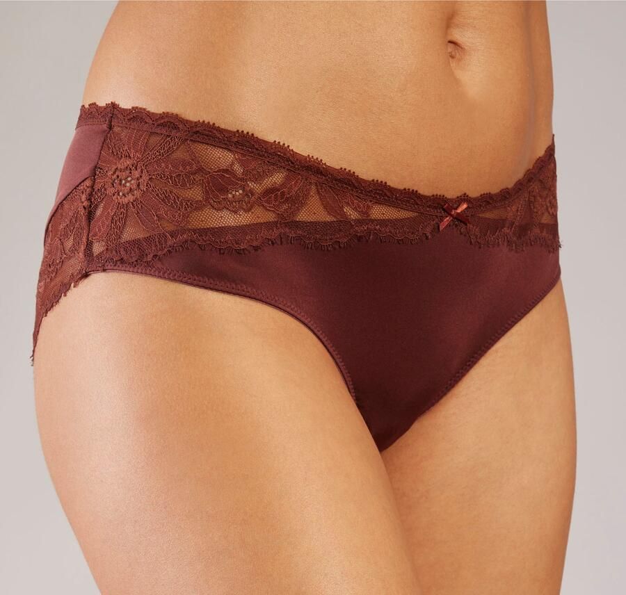 Lascana Hipster met zijdezachte glans en edele jacquardkant - Foto 5