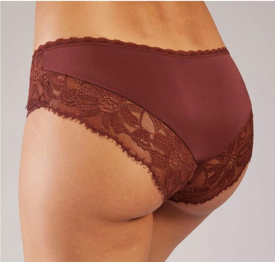 Lascana Hipster met zijdezachte glans en edele jacquardkant