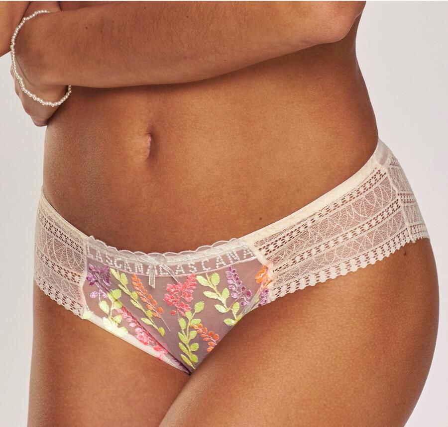 Lascana Hipster Mirabel met glanzend bloemborduursel transparant ondergoed - Foto 3