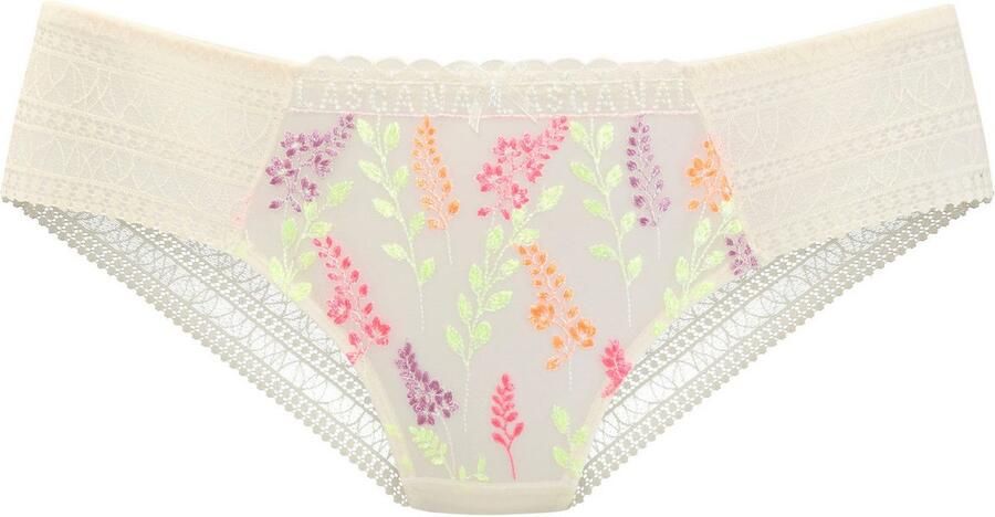 Lascana Hipster Mirabel met glanzend bloemborduursel transparant ondergoed - Foto 2