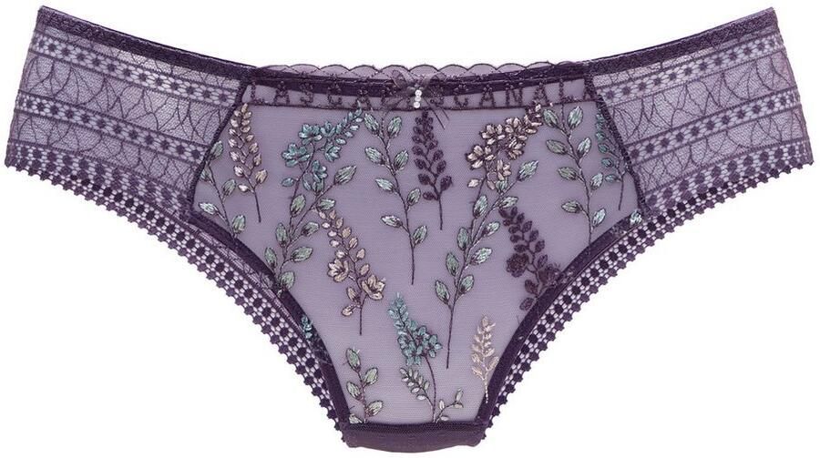 Lascana Hipster Mirabel met glanzend bloemborduursel transparant ondergoed - Foto 2