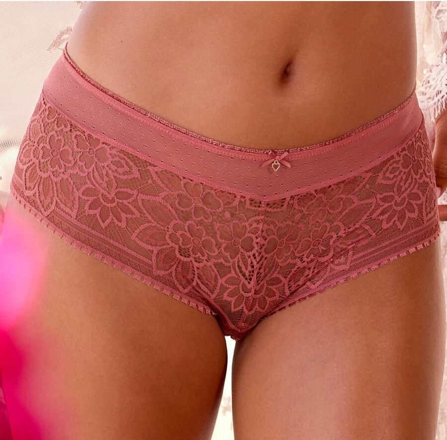 Lascana Hipster van bloemige jacquardkant met leuk accessoire - Foto 4