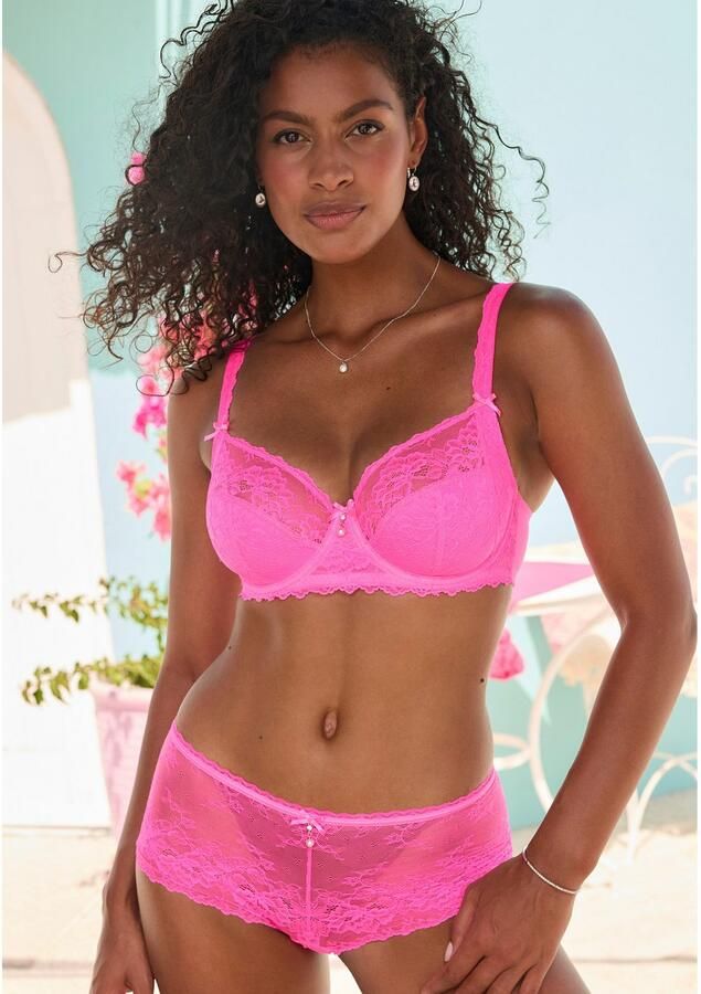 Lascana Hipster van subtiel transparante jacquardkant met edele parelaccessoire - Foto 3