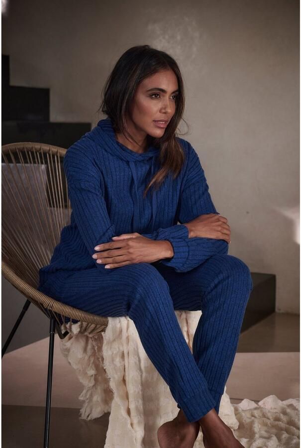 Lascana Hoodie Breipullover met capuchon en gemêleerd uiterlijk loungewear - Foto 5