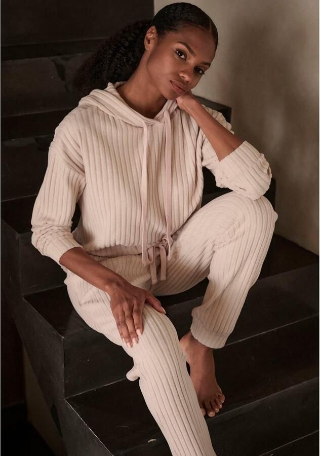 Lascana Homewearbroek -Loungebroek Lounge- brei broek met praktische zakken loungewear - Foto 4