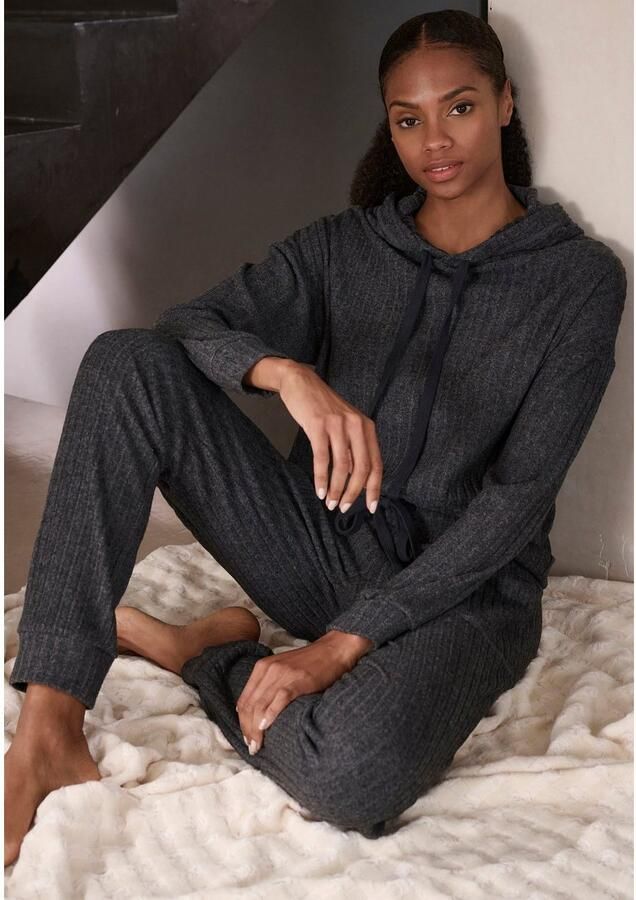 Lascana Homewearbroek -Loungebroek Lounge- brei broek met praktische zakken loungewear - Foto 2