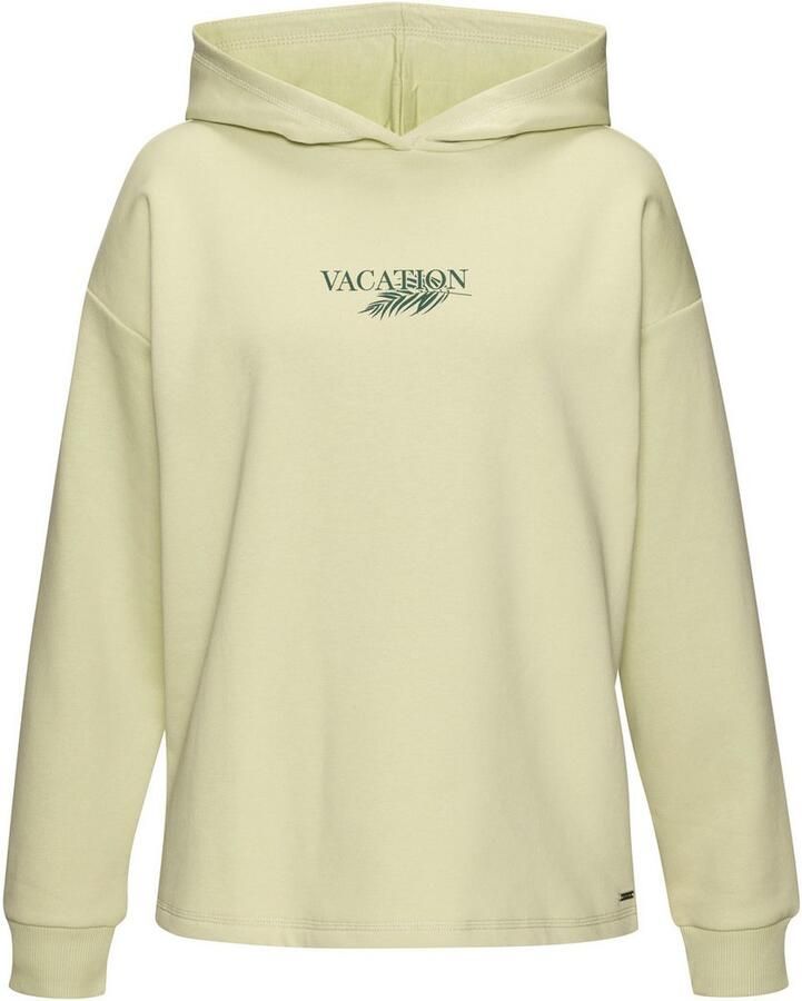 Lascana Hoodie -Capuchonsweatshirt Loungeshirt Capuchon sweatshirt loungetop met voorprint loungewear (1-delig)