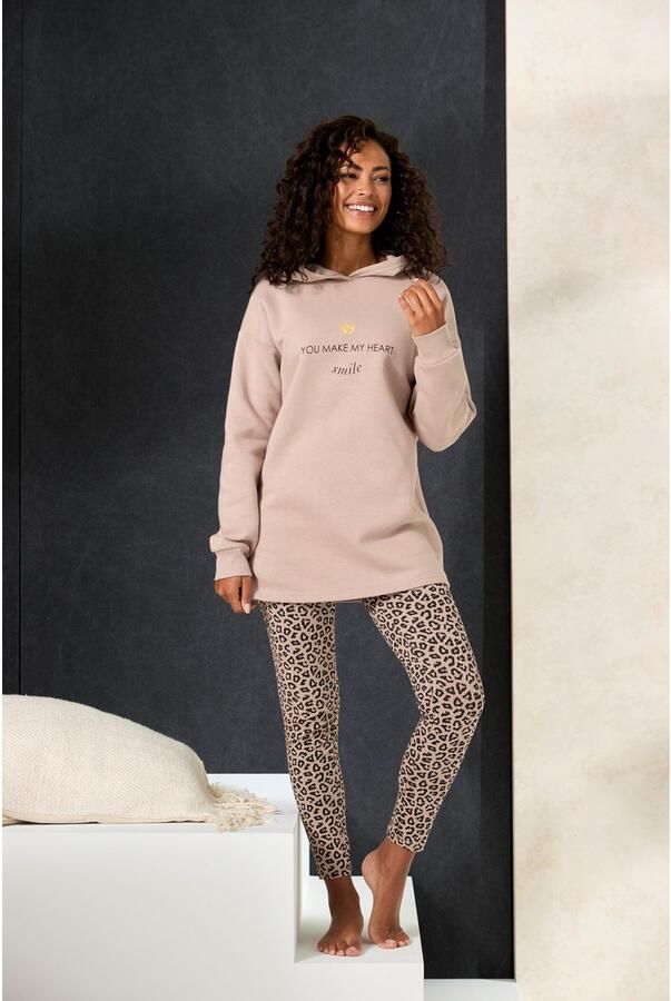 Lascana Hoodie Lounge- capuchontrui met print voor loungewear - Foto 7