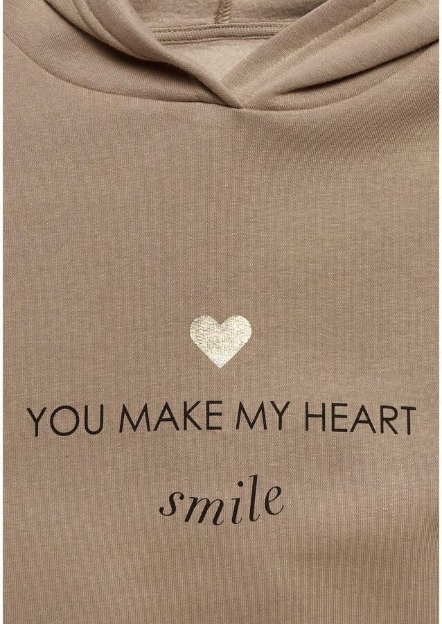 Lascana Hoodie Lounge- capuchontrui met print voor loungewear