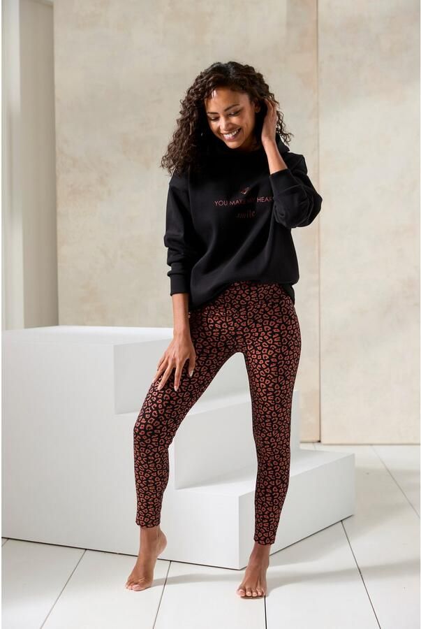 Lascana Hoodie Lounge- capuchontrui met print voor loungewear - Foto 5