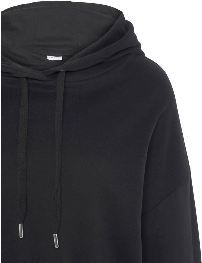 Lascana Hoodie met elastische rimpeling in de taille loungewear