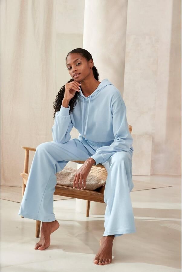 Lascana Hoodie met elastische rimpeling in de taille loungewear - Foto 6