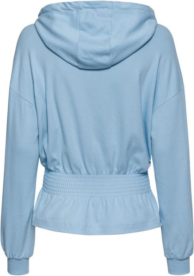 Lascana Hoodie met elastische rimpeling in de taille loungewear - Foto 2