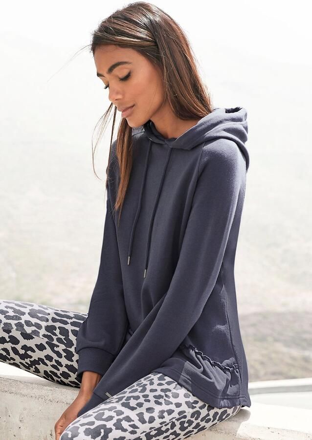 Lascana Hoodie met ruches loungepak hoodie - Foto 6