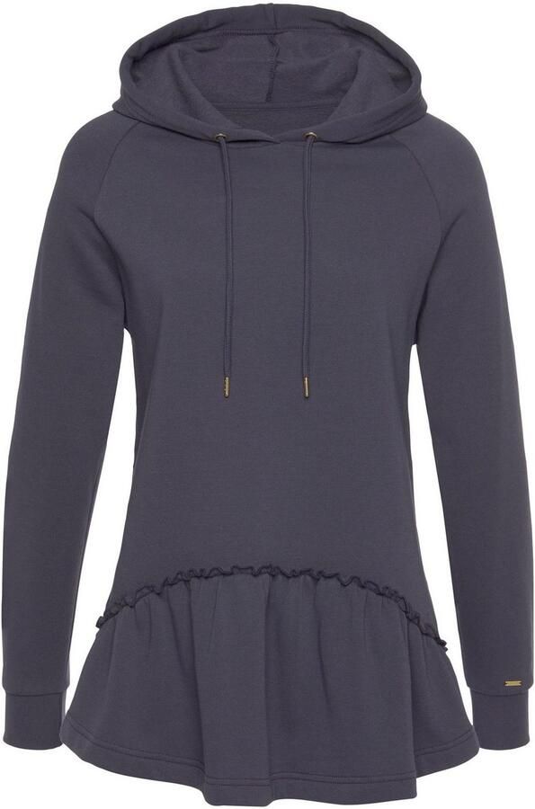 Lascana Hoodie met ruches loungepak hoodie - Foto 5