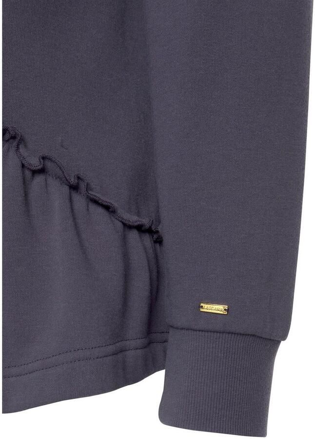 Lascana Hoodie met ruches loungepak hoodie