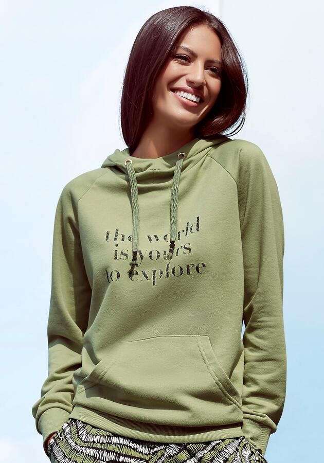 Lascana Hoodie met statement print loungewear - Foto 3