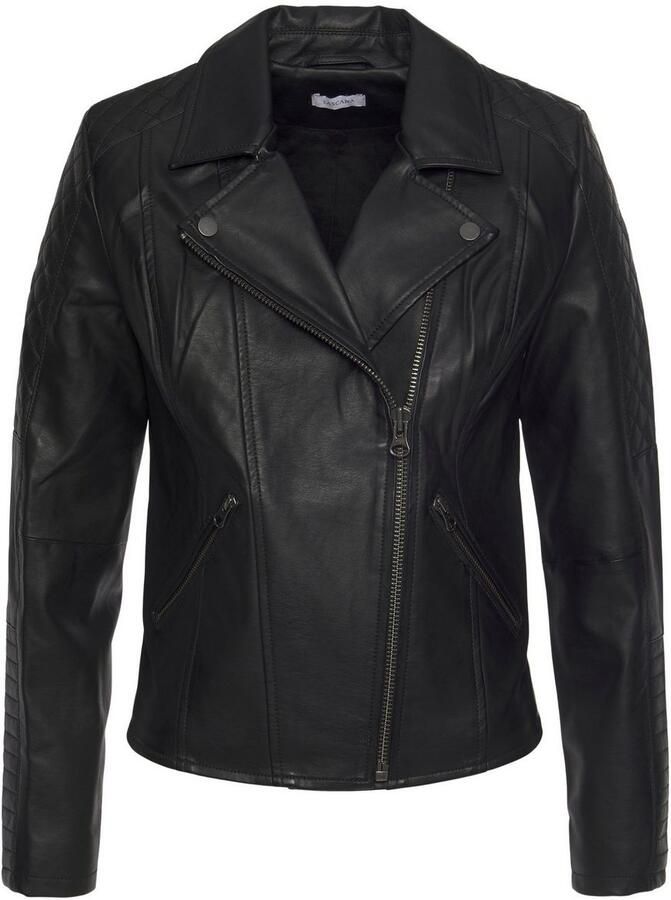 Lascana Imitatieleren jack met biker-details korte bikerjack figuurvormend - Foto 10