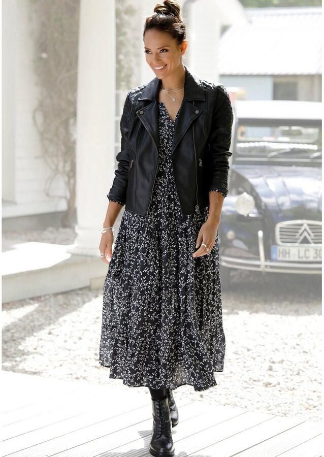 Lascana Imitatieleren jack met biker-details korte bikerjack figuurvormend - Foto 3