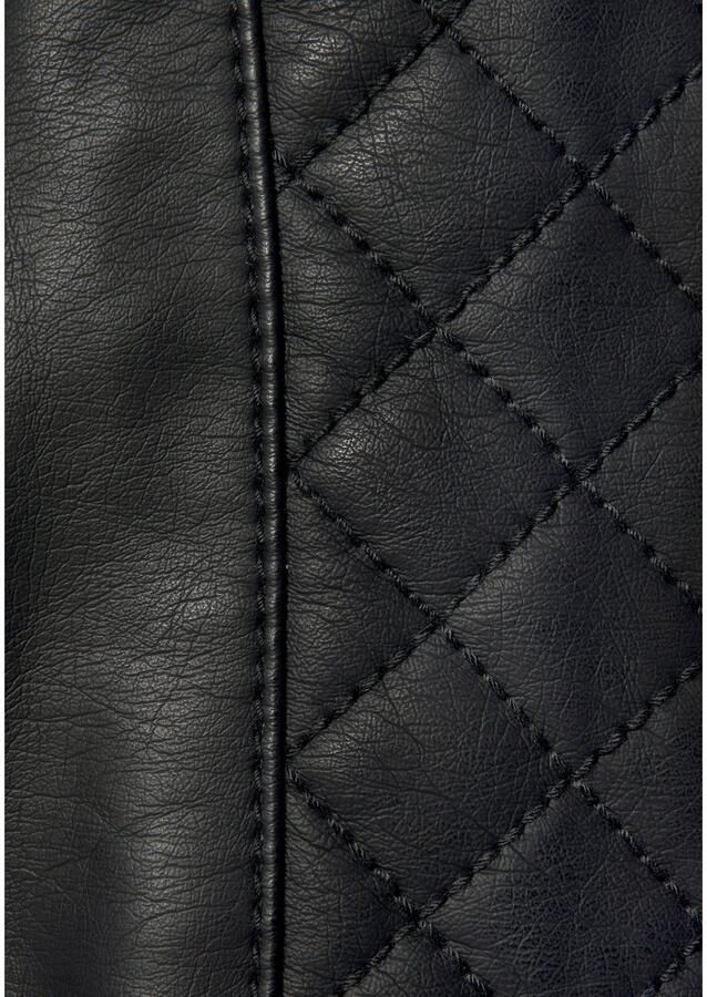 Lascana Imitatieleren jack met biker-details korte bikerjack figuurvormend - Foto 6