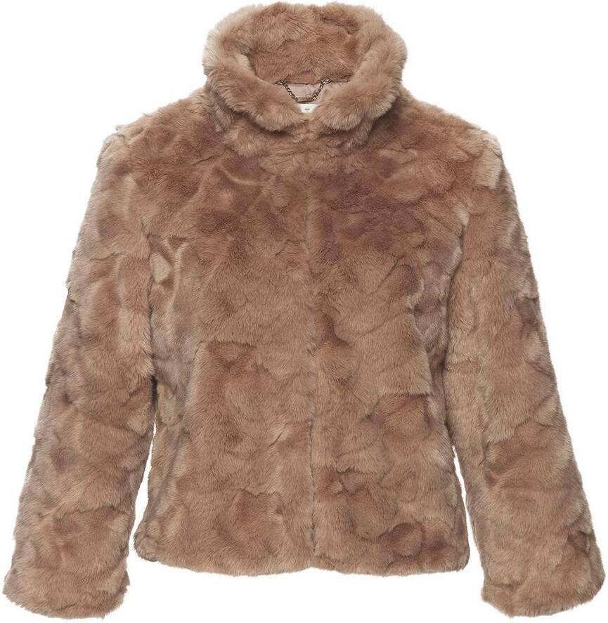 Lascana Jack van imitatiebont knusse korte jas van teddypluche modieus