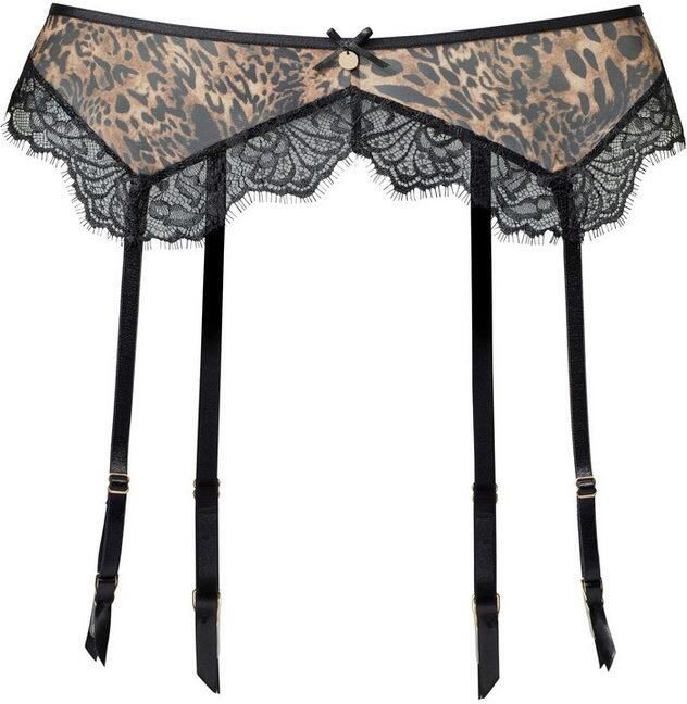 Lascana Jarretelgordeltje van leo-mesh met eyelash-kant sexy lingerie verleidelijk ondergoed - Foto 4