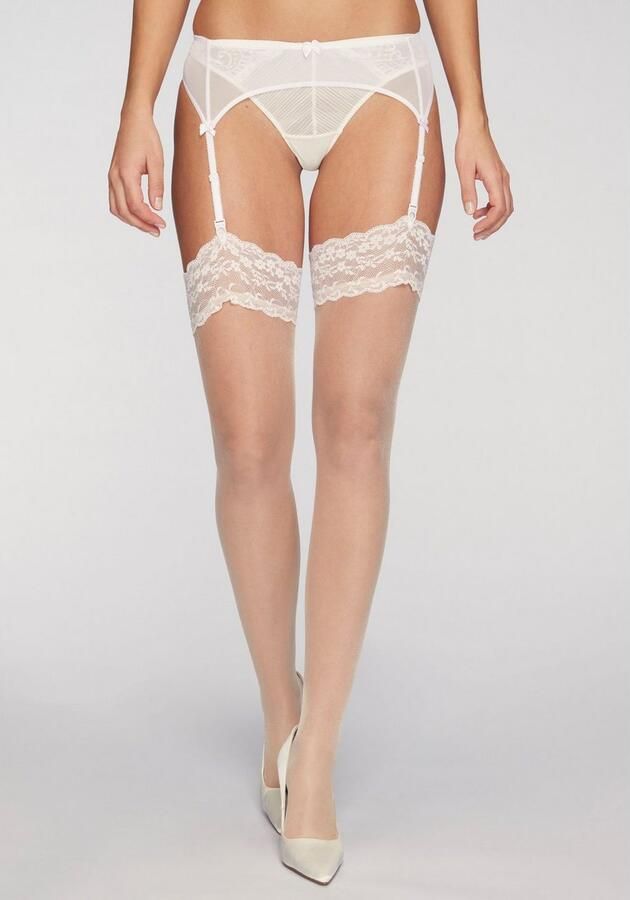 Lascana Jarretelkousen Bruiloft jarretelkousen Huwelijkskous met extra brede punt (1 paar) - Foto 3