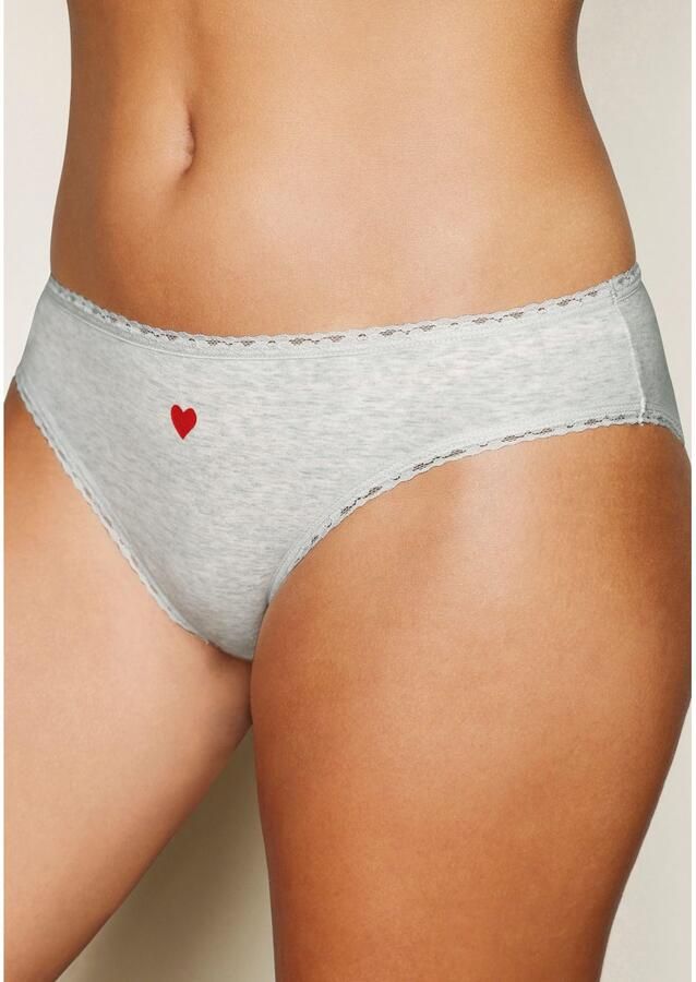 Lascana Jazzpants met schattige hartjesprints en van elastische katoenkwaliteit (Set van 5) - Foto 2