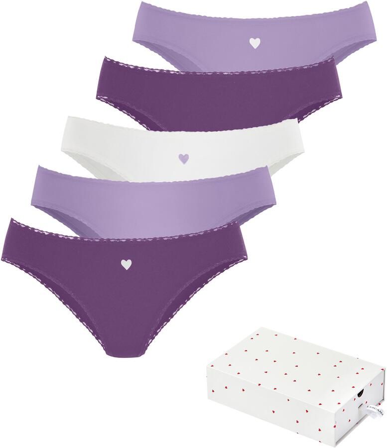 Lascana Jazzpants met schattige hartjesprints en van elastische katoenkwaliteit (Set van 5) - Foto 5