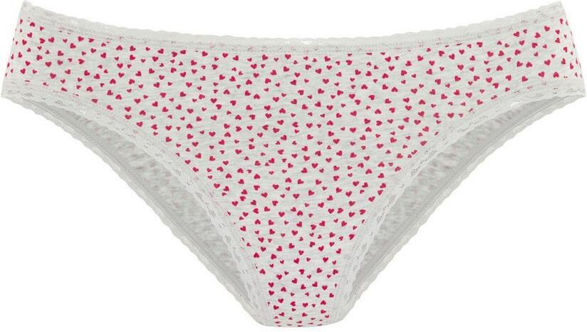 Lascana Jazzpants met schattige hartjesprints en van elastische katoenkwaliteit (Set van 5) - Foto 4