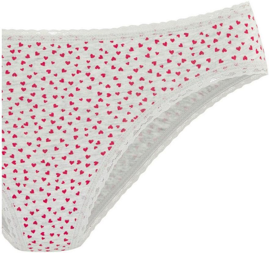 Lascana Jazzpants met schattige hartjesprints en van elastische katoenkwaliteit (Set van 5)