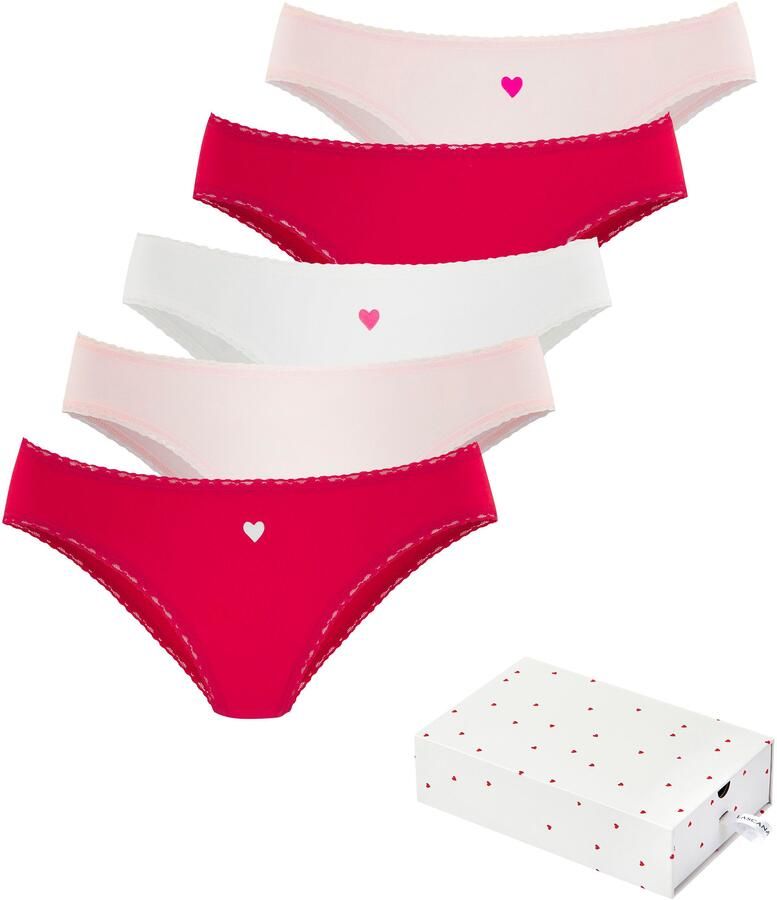 Lascana Jazzpants met schattige hartjesprints en van elastische katoenkwaliteit (Set van 5) - Foto 5