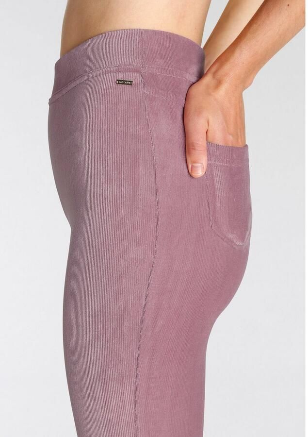 Lascana Jazzpants uit zacht materiaal in cordlook loungewear - Foto 2