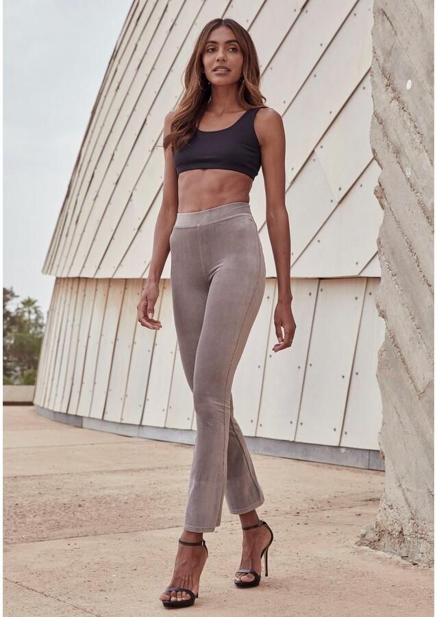 Lascana Jazzpants uit zacht materiaal in cordlook loungewear