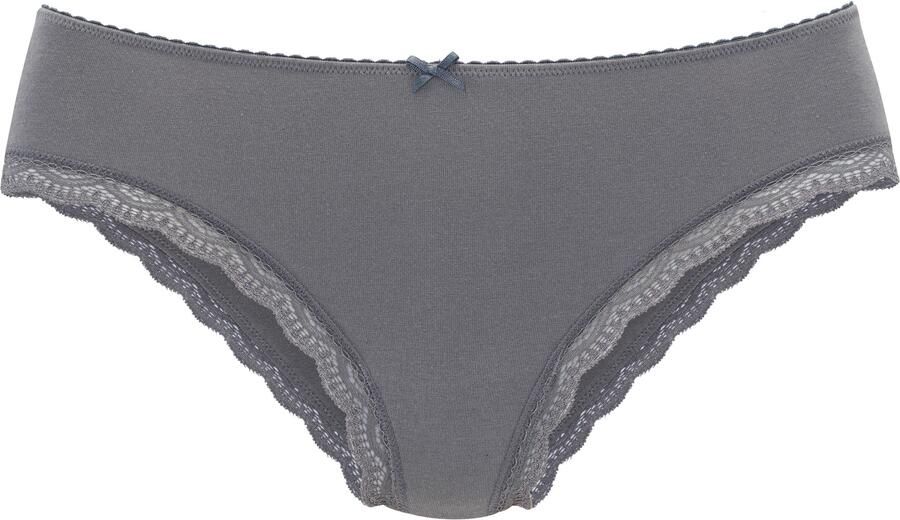 Lascana Jazzpants van elastische katoen met fijne kant met opbergdoos (Set van 5) - Foto 2