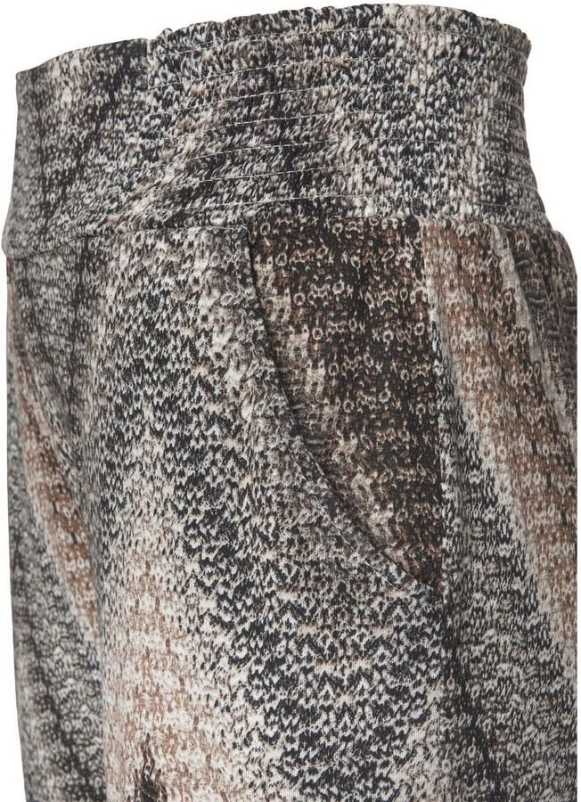 Lascana Jerseybroek met all-over print en zakken elastische tailleband strandbroek