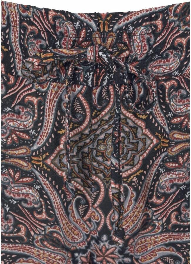 Lascana Jerseybroek met all-over print en zakken rechte broekspijpen strandbroek elastisch