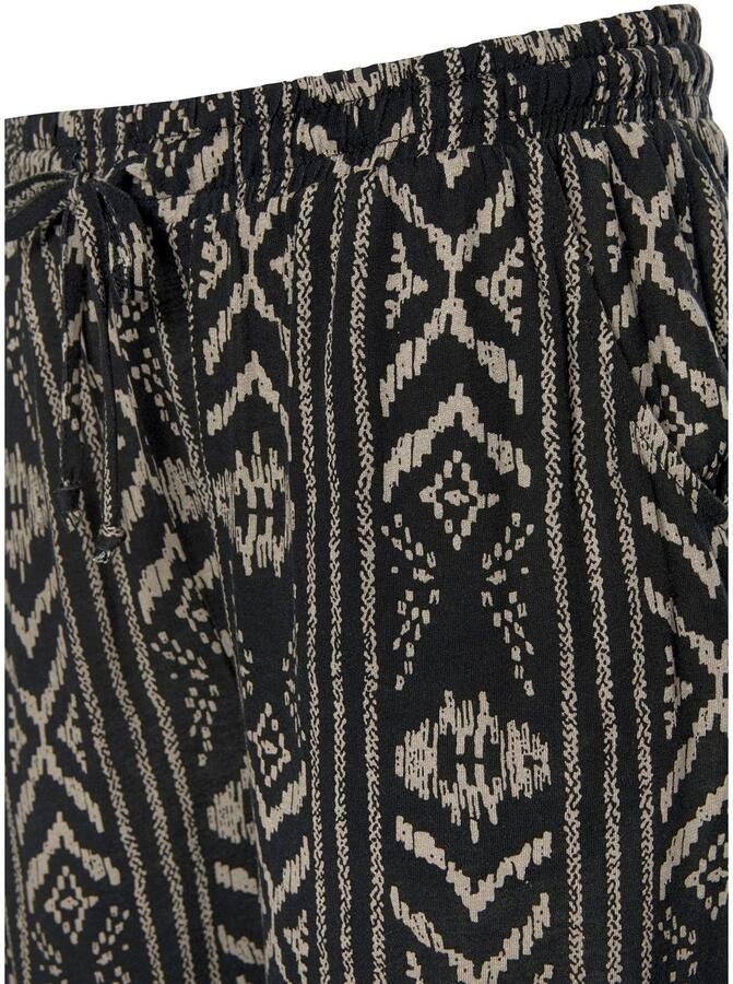 Lascana Jerseybroek met etnisch patroon en zakken zomerbroek