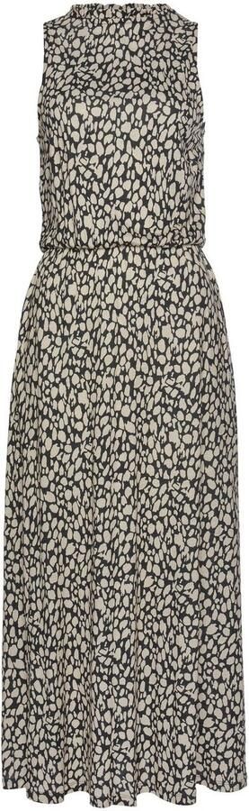 Lascana Jerseyjurk met all-over print midi jurk hoge sluiting zomers-elegant - Foto 8