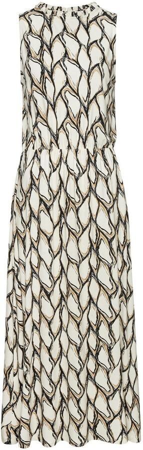 Lascana Jerseyjurk met all-over print midi jurk hoge sluiting zomers-elegant - Foto 4