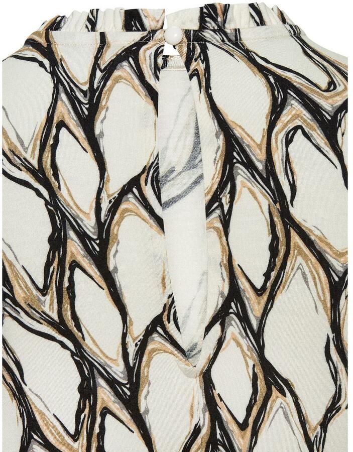 Lascana Jerseyjurk met all-over print midi jurk hoge sluiting zomers-elegant