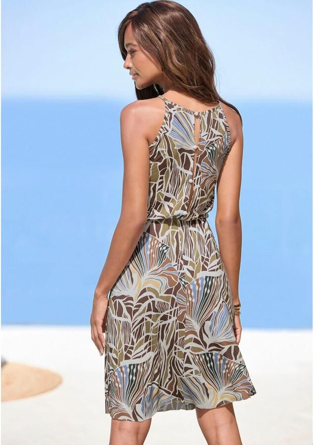 Lascana Jerseyjurk met alloverprint kort zomerjurk strandjurk - Foto 4