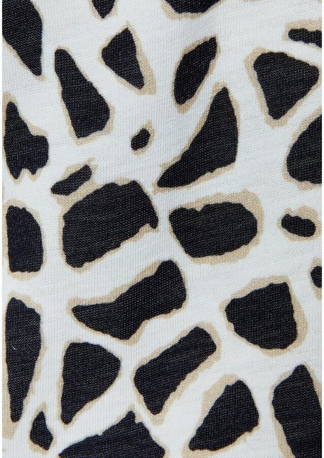 Lascana Jerseyjurk met animal print zomerjurk met korte mouwen casual-chic