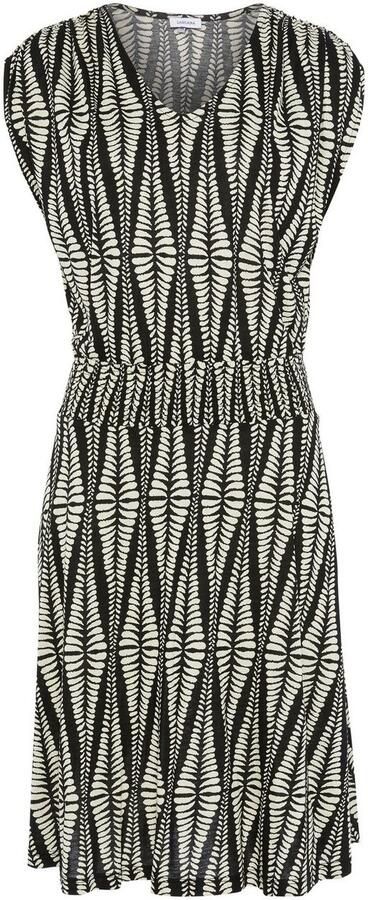 Lascana Jerseyjurk met brede smockband kort zomerjurk in alloverprint strandjurk - Foto 4