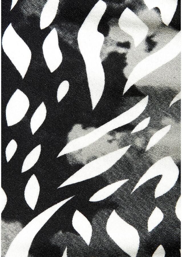 Lascana Jerseyrok met plooien aan de zijkant en split midi rok met all-over print - Foto 2