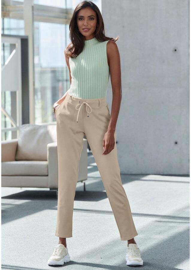 Lascana Jogpants met elastische tailleband en riemlussen loungewear (1-delig) - Foto 2