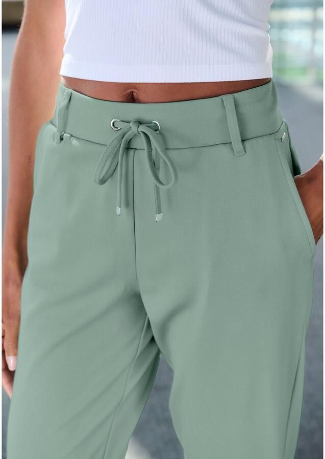 Lascana Jogpants met elastische tailleband en riemlussen loungewear (1-delig) - Foto 4