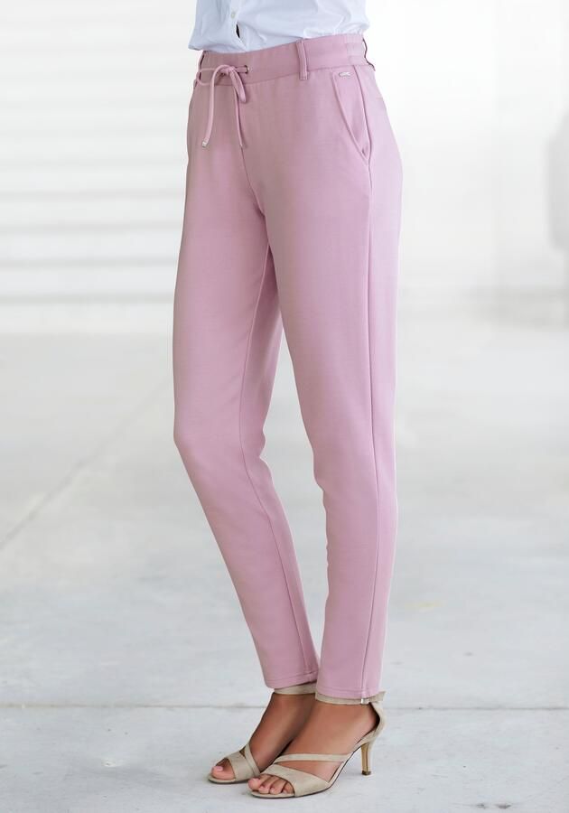 Lascana Jogpants met elastische tailleband en riemlussen loungewear (1-delig) - Foto 8