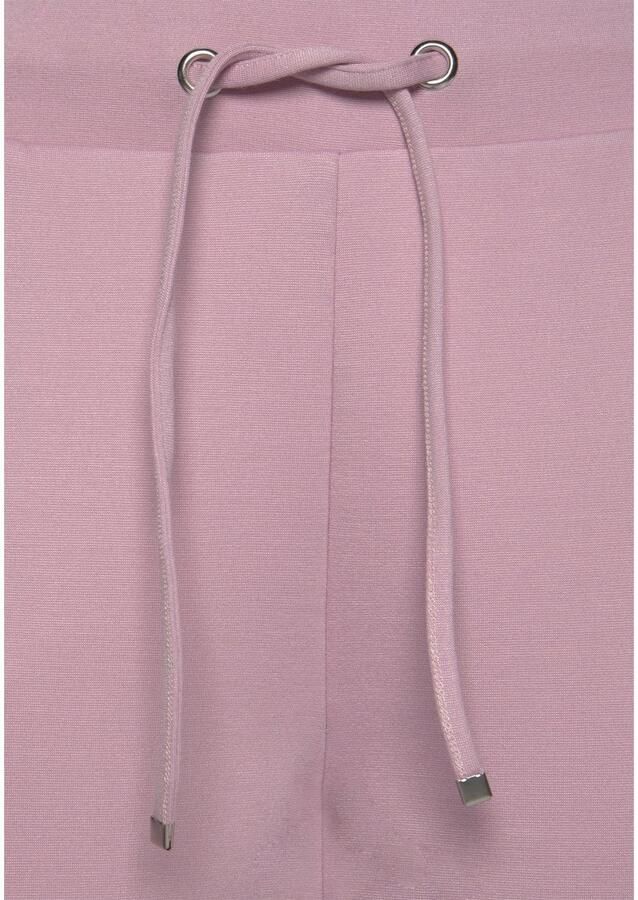 Lascana Jogpants met elastische tailleband en riemlussen loungewear (1-delig)
